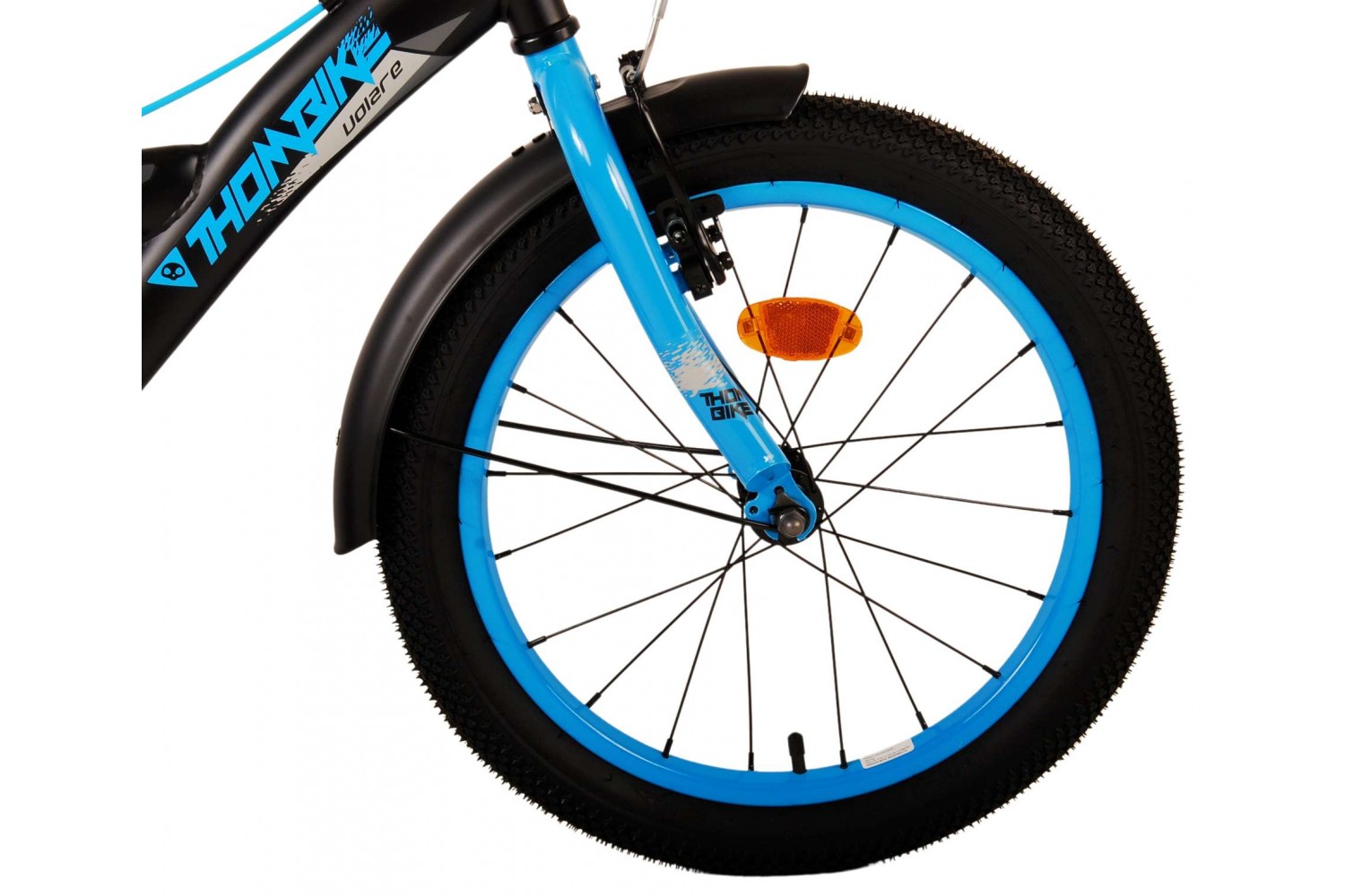 Volare Thombike Kinderfahrrad 18 Zoll Jungen Schwarz Blau | 2 Handbremsen