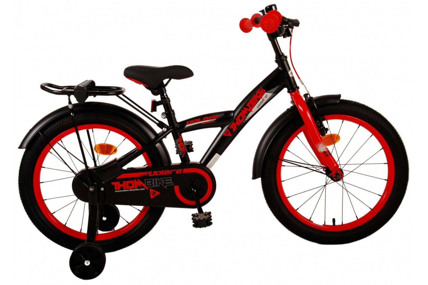 Volare Thombike Kinderfahrrad 18 Zoll Jungen Schwarz Rot