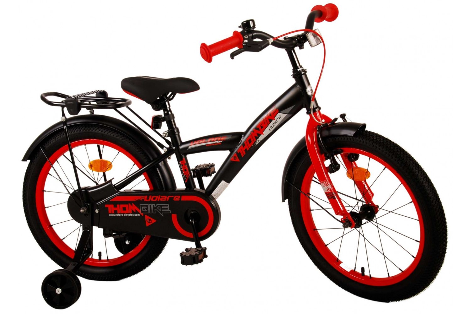 Volare Thombike Kinderfahrrad 18 Zoll Jungen Schwarz Rot