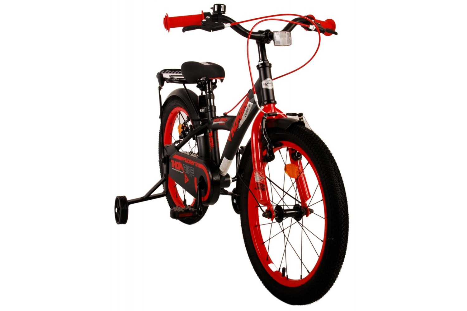 Volare Thombike Kinderfahrrad 18 Zoll Jungen Schwarz Rot | 2 Handbremsen