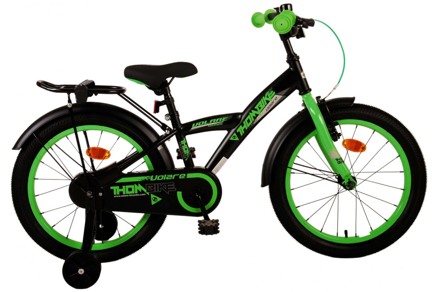 Volare Thombike Kinderfahrrad 18 Zoll Jungen Schwarz Grün