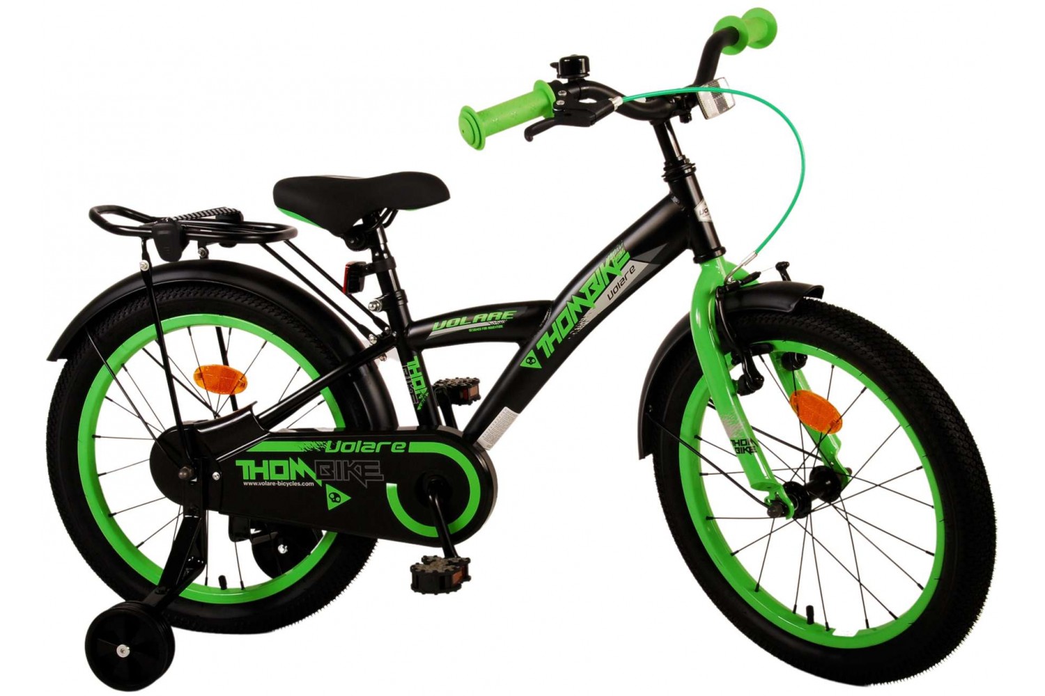 Volare Thombike Kinderfahrrad 18 Zoll Jungen Schwarz Grün