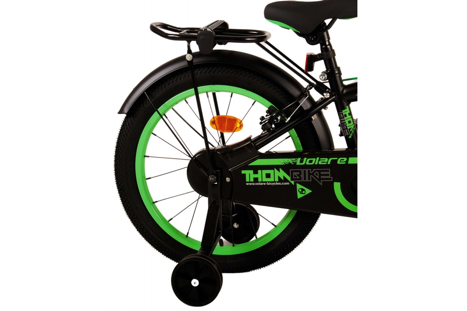 Volare Thombike Kinderfahrrad 18 Zoll Jungen Zoll Schwarz Grün | 2 Handbremsen