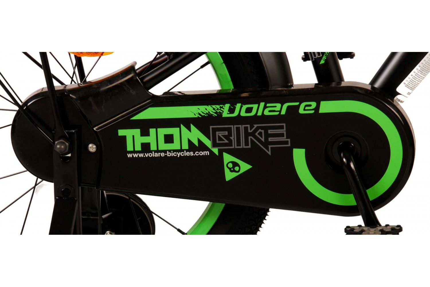 Volare Thombike Kinderfahrrad 18 Zoll Jungen Zoll Schwarz Grün | 2 Handbremsen