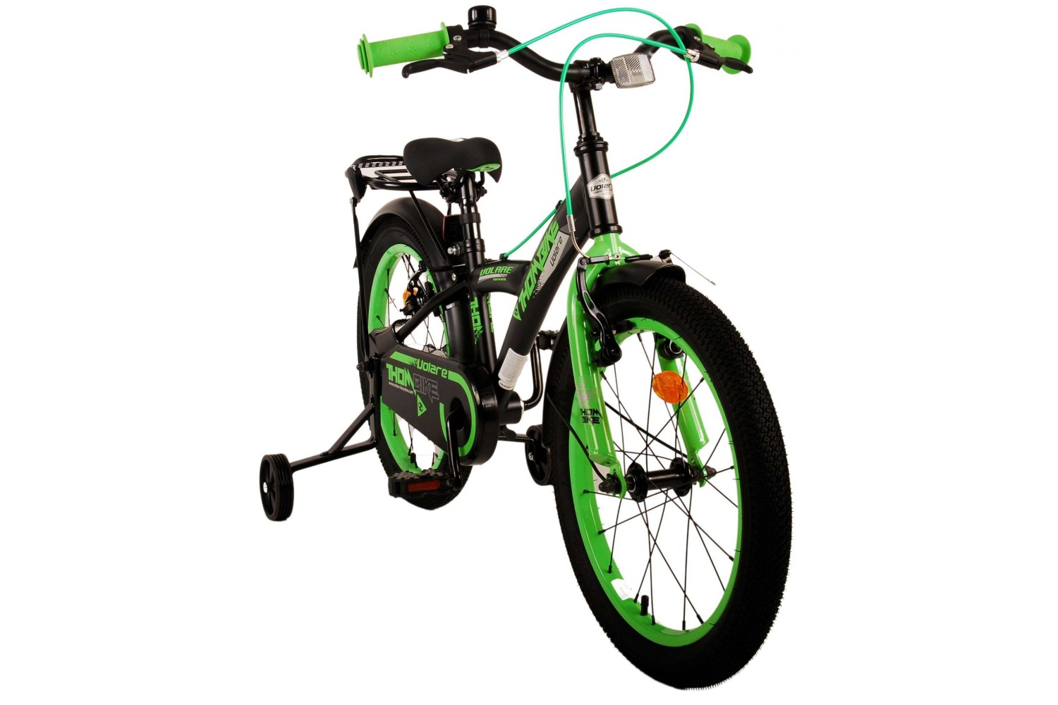 Volare Thombike Kinderfahrrad 18 Zoll Jungen Zoll Schwarz Grün | 2 Handbremsen