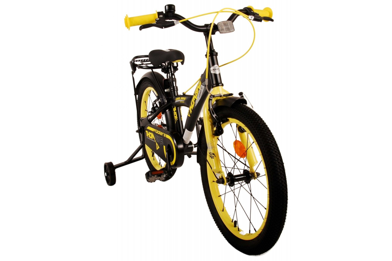 Volare Thombike Kinderfahrrad 18 Zoll Jungen Schwarz Gelb | 2 Handbremsen