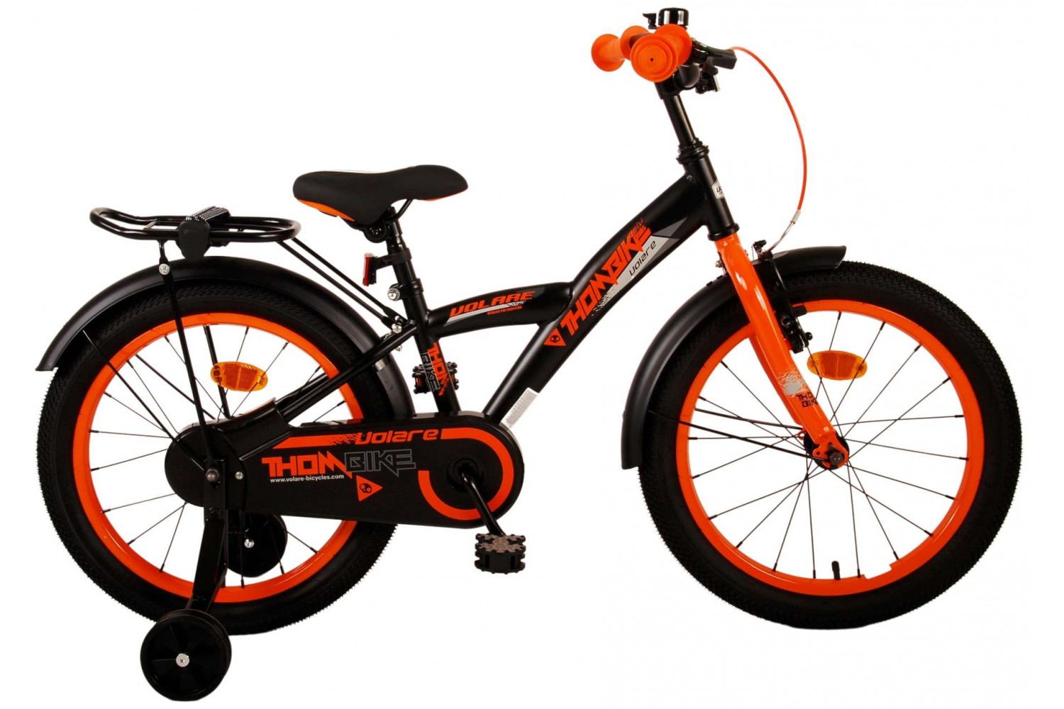 Volare Thombike Kinderfahrrad 18 Zoll Jungen Schwarz Orange