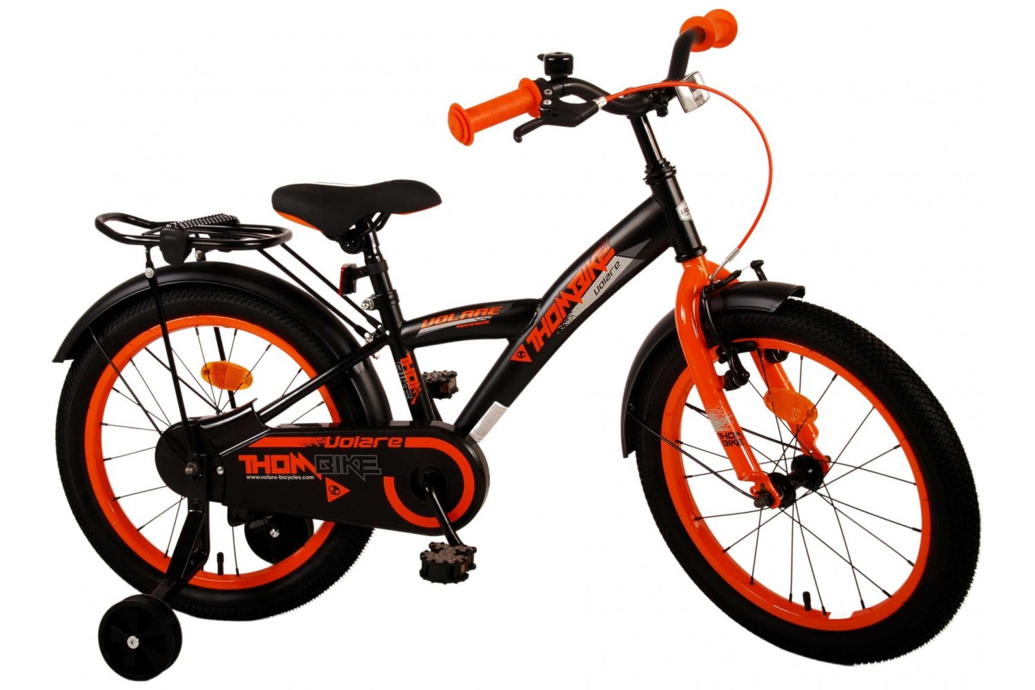 Volare Thombike Kinderfahrrad 18 Zoll Jungen Schwarz Orange