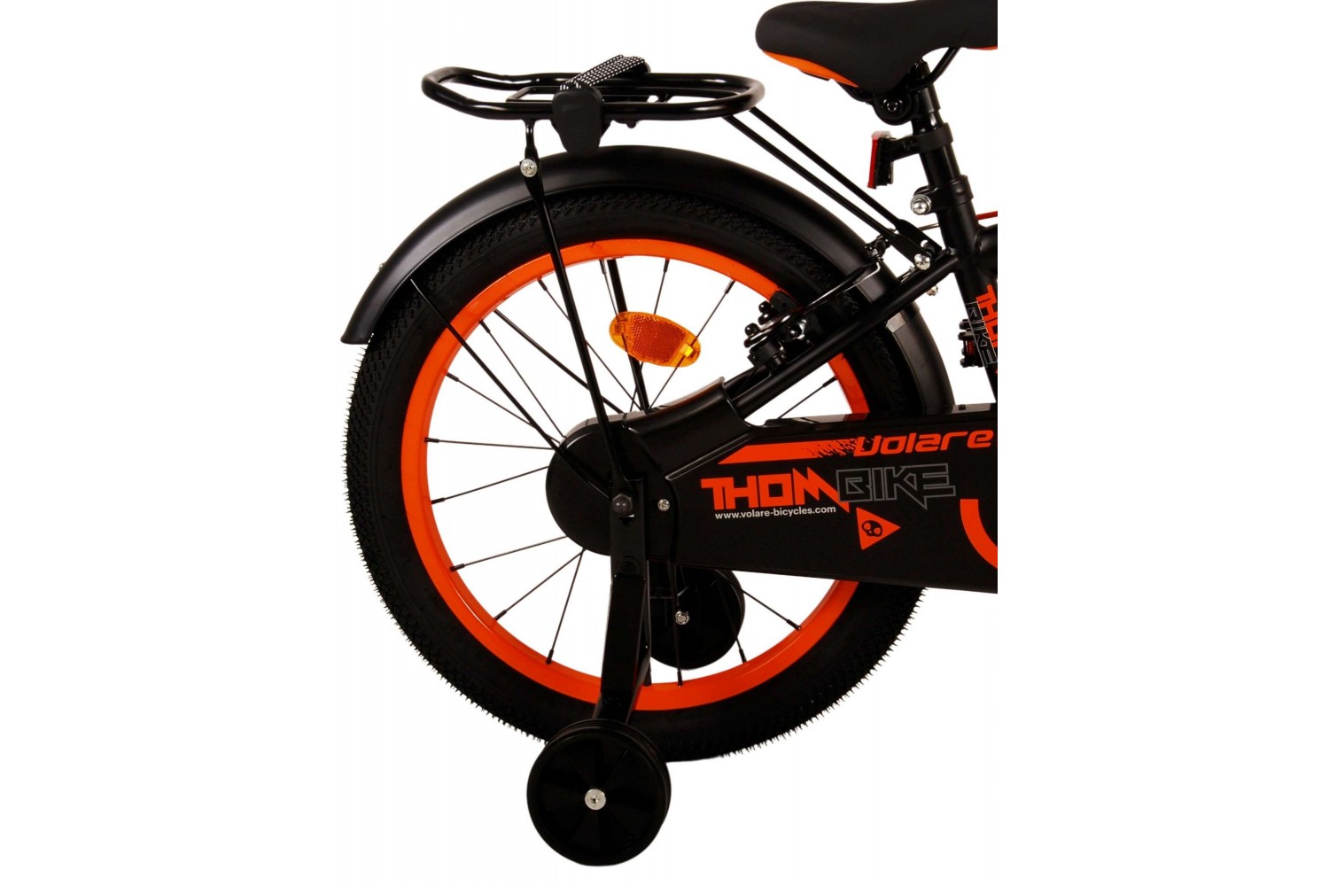 Volare Thombike Kinderfahrrad 18 Zoll Jungen Schwarz Orange | 2 Handbremsen