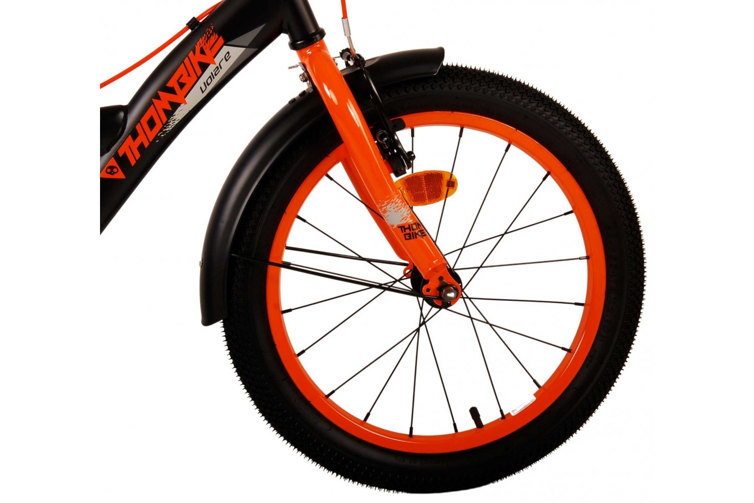 Volare Thombike Kinderfahrrad 18 Zoll Jungen Schwarz Orange | 2 Handbremsen