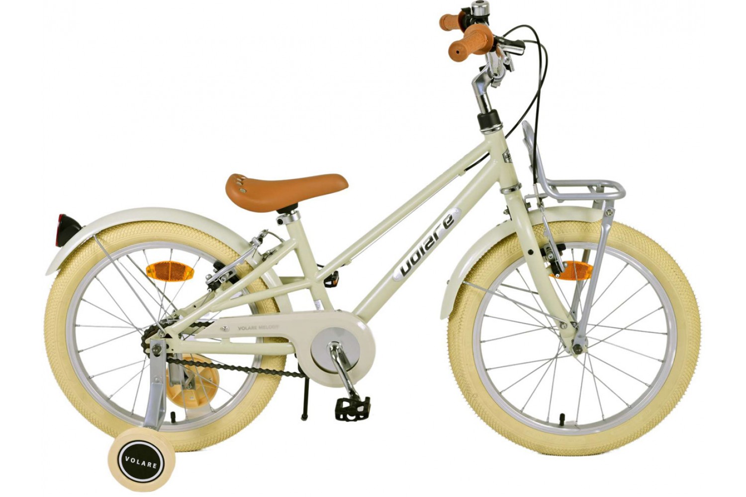 Volare Melody Kinderfahrrad 18 Zoll Mädchen Sand | 2 Handbremsen