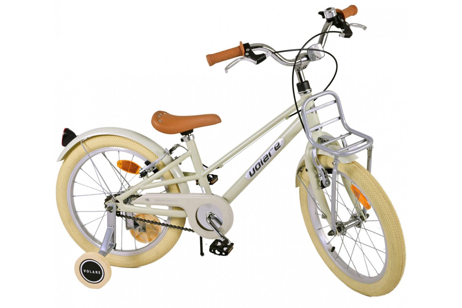 Volare Melody Kinderfahrrad 18 Zoll Mädchen Sand | 2 Handbremsen