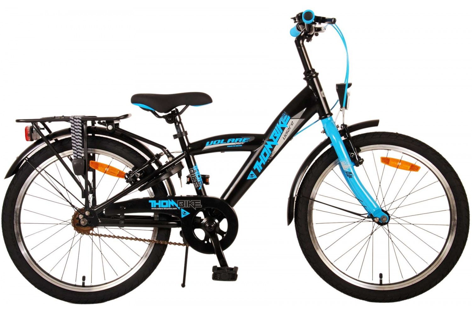 Volare Thombike Kinderfahrrad 20 Zoll Jungen Schwarz Blau | 2 Handbremsen