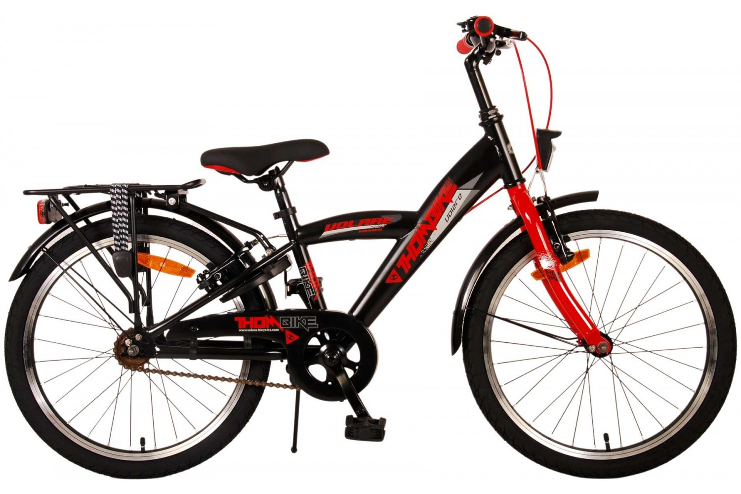 Volare Thombike Kinderfahrrad 20 Zoll Jungen Schwarz Rot | 2 Handbremsen