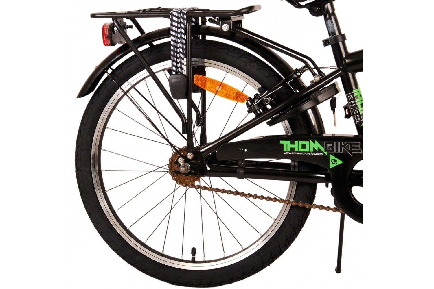 Volare Thombike Kinderfahrrad 20 Zoll Jungen Schwarz Grün | 2 Handbremsen