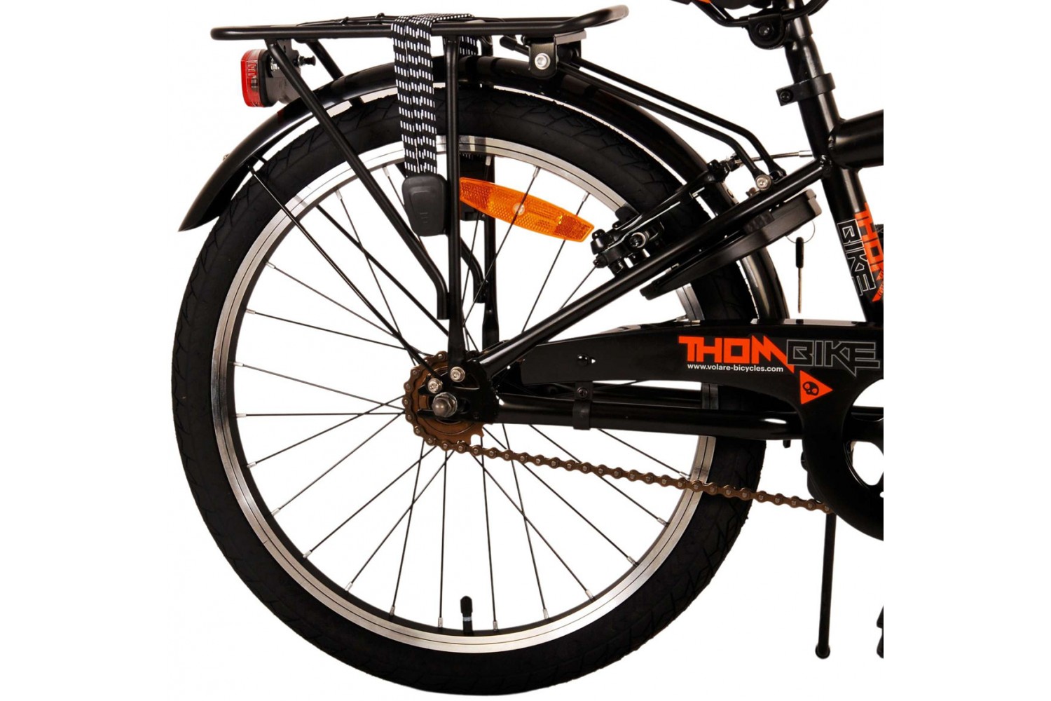 Volare Thombike Kinderfahrrad 20 Zoll Jungen Schwarz Orange | 2 Handbremsen