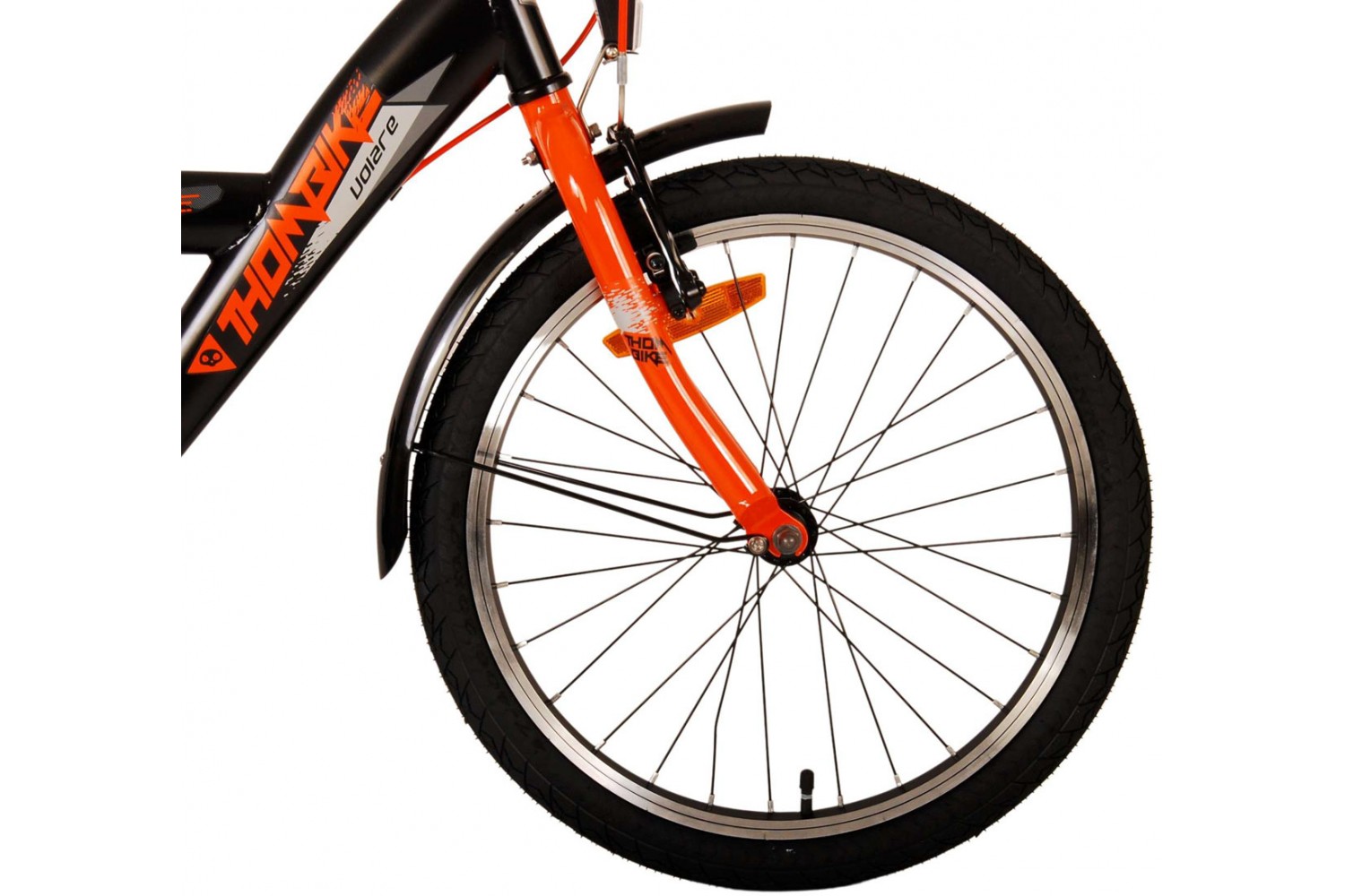 Volare Thombike Kinderfahrrad 20 Zoll Jungen Schwarz Orange | 2 Handbremsen