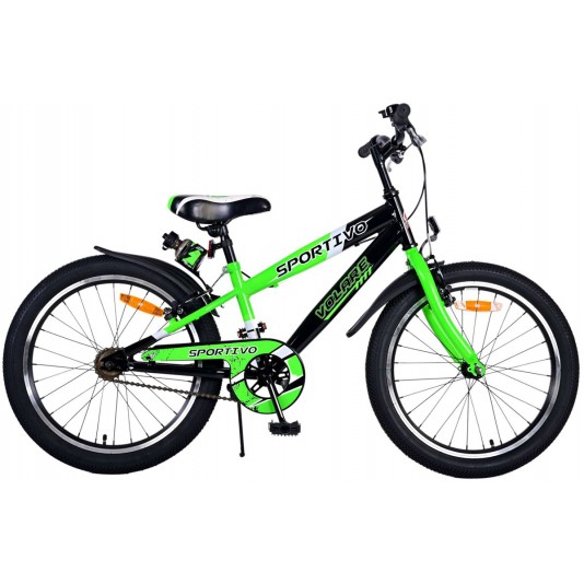 Volare Sportivo Kinderfahrrad 20 Zoll Jungen Grün | 2 Handbremsen (keine Rücktrittbremse)