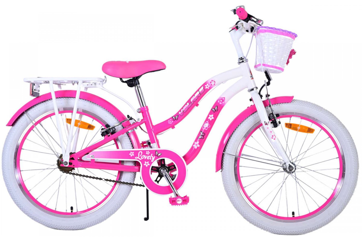 Volare Lovely Kinderfahrrad 20 Zoll Mädchen Rosa | 2 Handbremsen