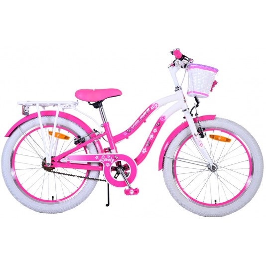 Volare Lovely Kinderfahrrad 20 Zoll Mädchen Rosa | 2 Handbremsen (keine Rücktrittbremse)