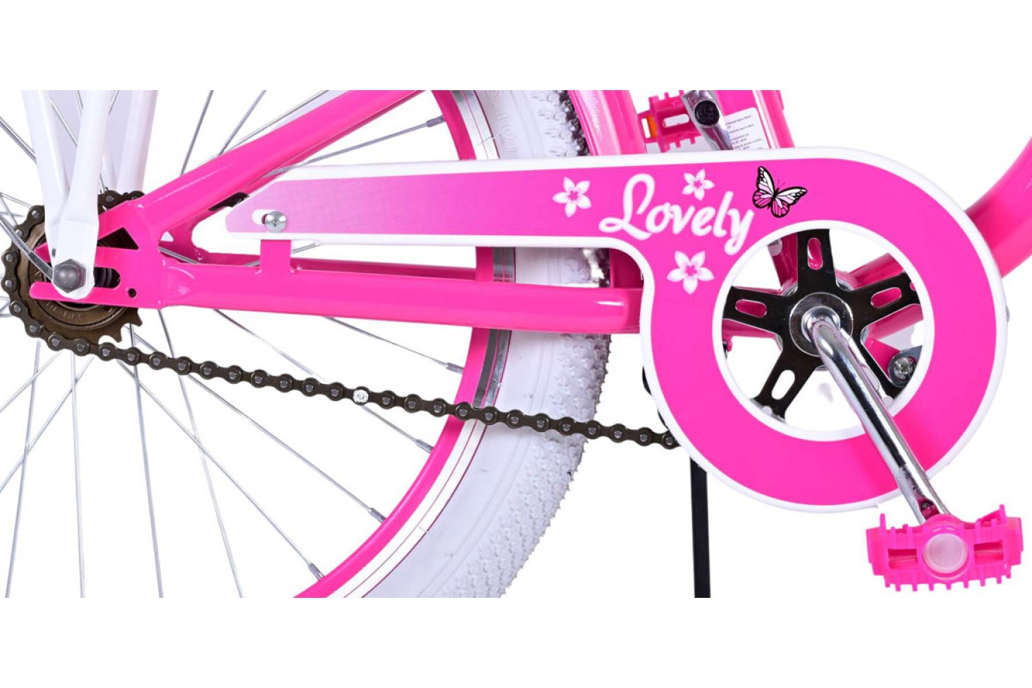 Volare Lovely Kinderfahrrad 20 Zoll Mädchen Rosa | 2 Handbremsen