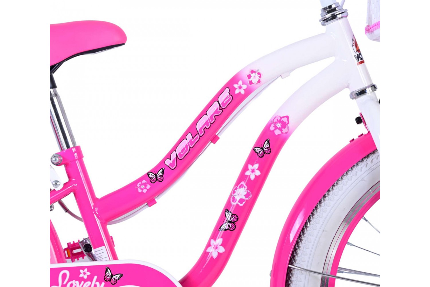 Volare Lovely Kinderfahrrad 20 Zoll Mädchen Rosa | 2 Handbremsen