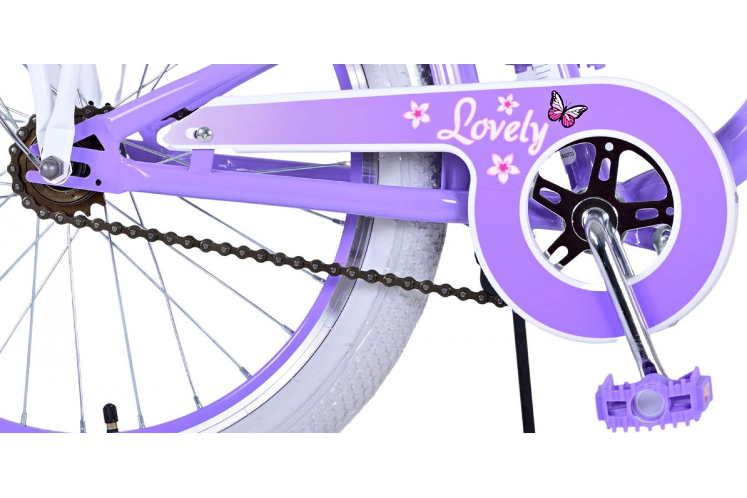 Volare Lovely Kinderfahrrad 20 Zoll Mädchen Lila | 2 Handbremsen