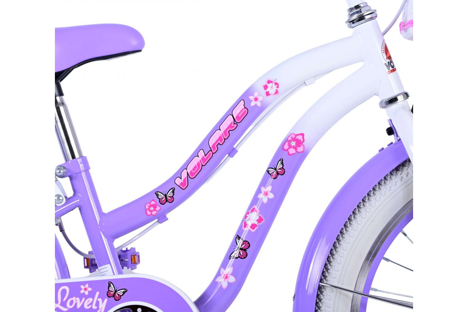 Volare Lovely Kinderfahrrad 20 Zoll Mädchen Lila | 2 Handbremsen