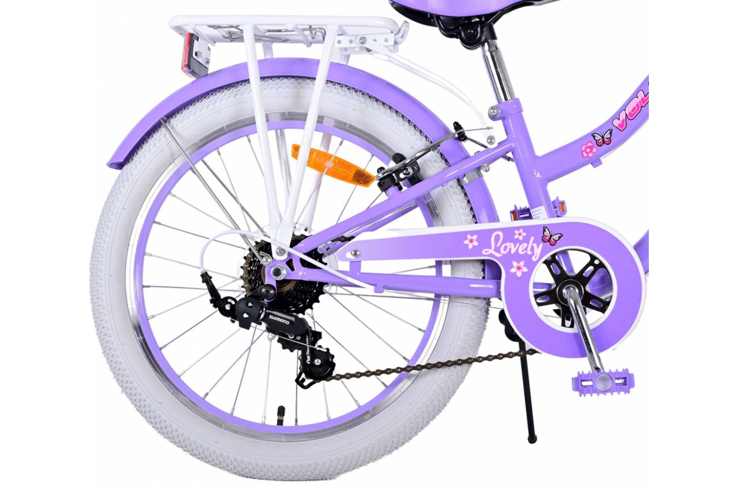 Volare Lovely Kinderfahrrad 20 Zoll Mädchen Lila 7 Gänge