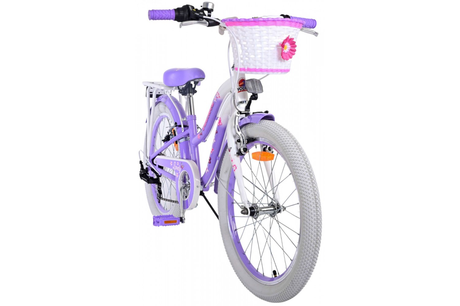 Volare Lovely Kinderfahrrad 20 Zoll Mädchen Lila 7 Gänge