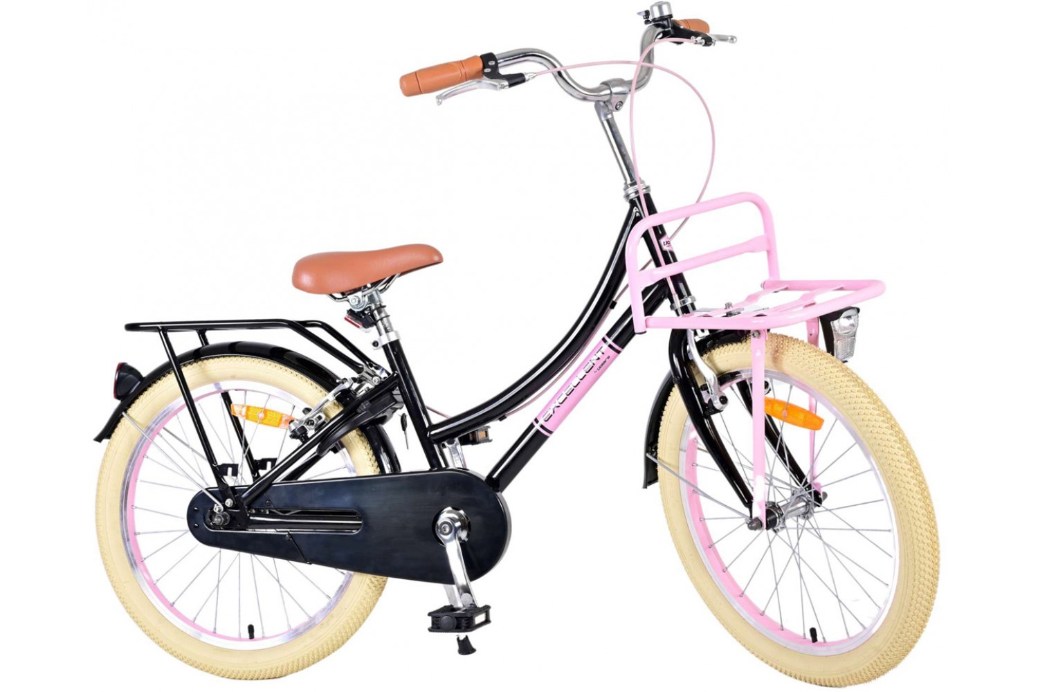 Volare Excellent Kinderfahrrad 20 Zoll Mädchen Schwarz | 2 Handbremsen