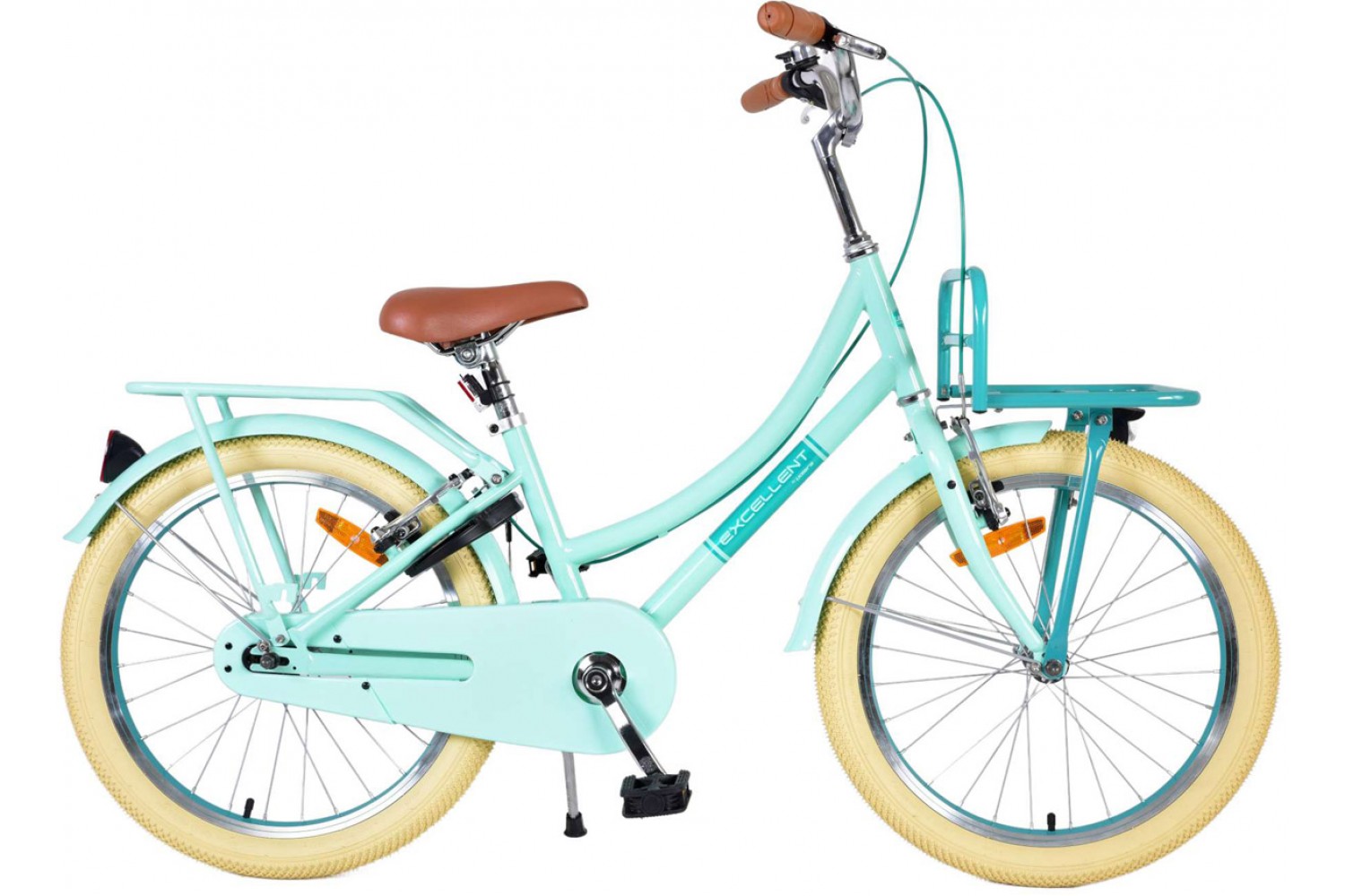 Volare Excellent Kinderfahrrad 20 Zoll Mädchen Grün | 2 Handbremsen