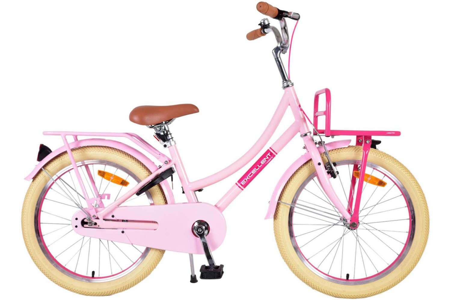 Volare Excellent Kinderfahrrad Mädchen 20 Zoll Rosa | 3 Gänge