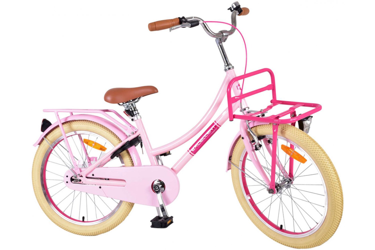 Volare Excellent Kinderfahrrad Mädchen 20 Zoll Rosa | 3 Gänge