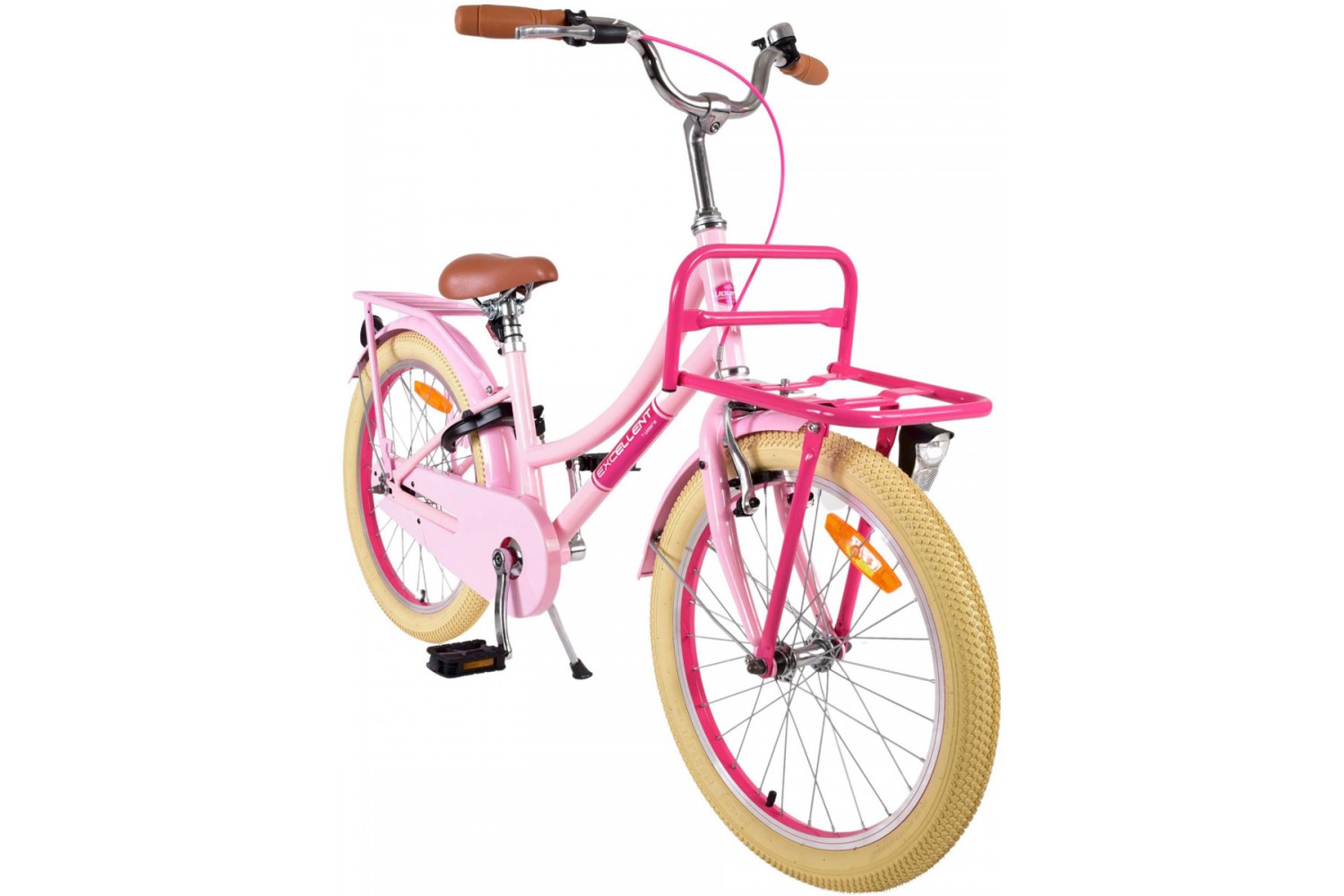 Volare Excellent Kinderfahrrad Mädchen 20 Zoll Rosa | 3 Gänge