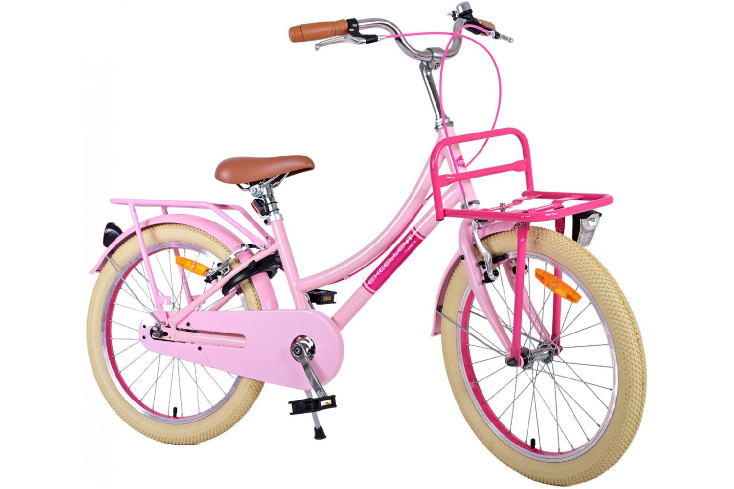 Volare Excellent Mädchenfahrrad 20 Zoll Rosa | 2 Handbremsen