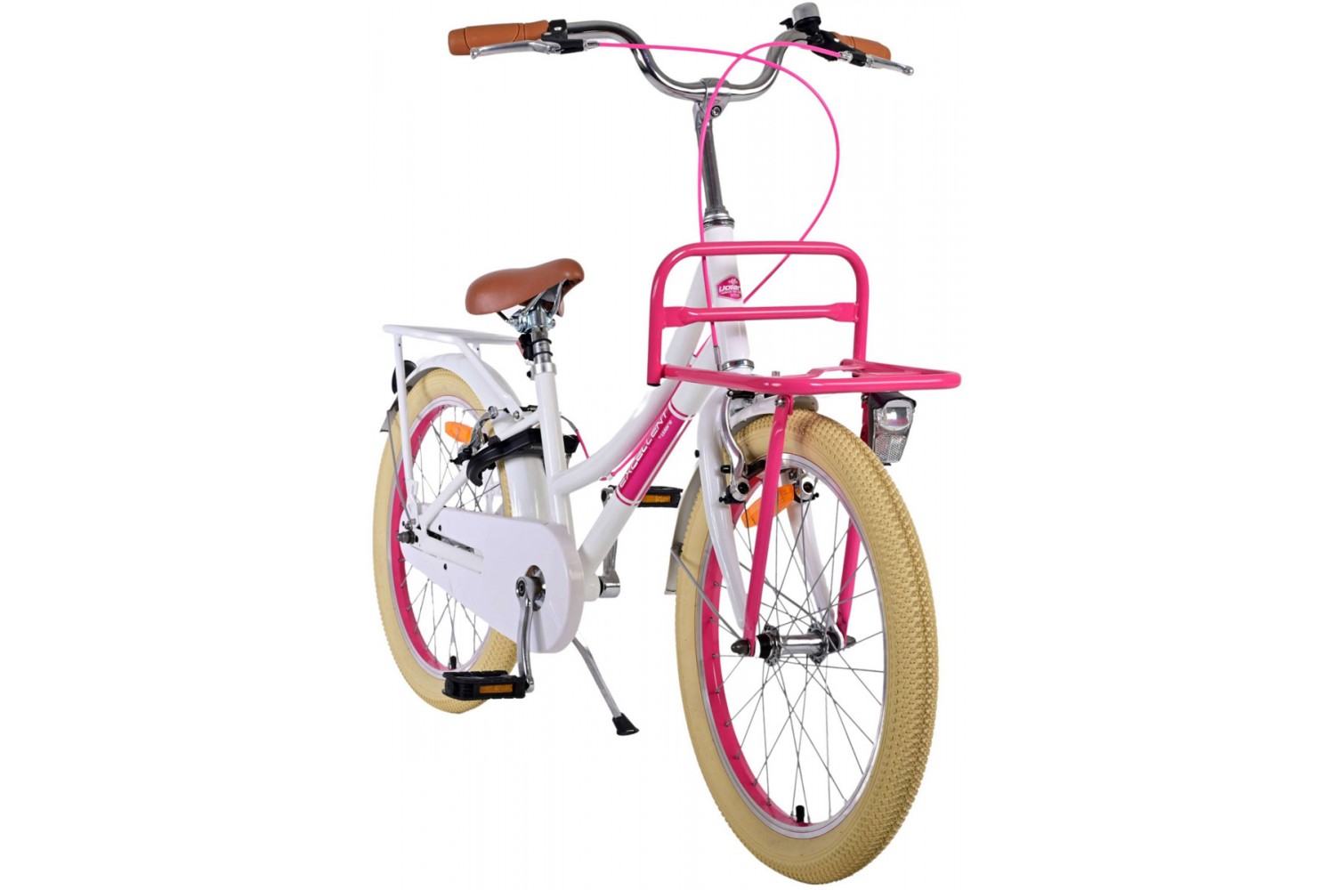 Volare Excellent Kinderfahrrad 20 Zoll Mädchen Weiß | 2 Handbremsen