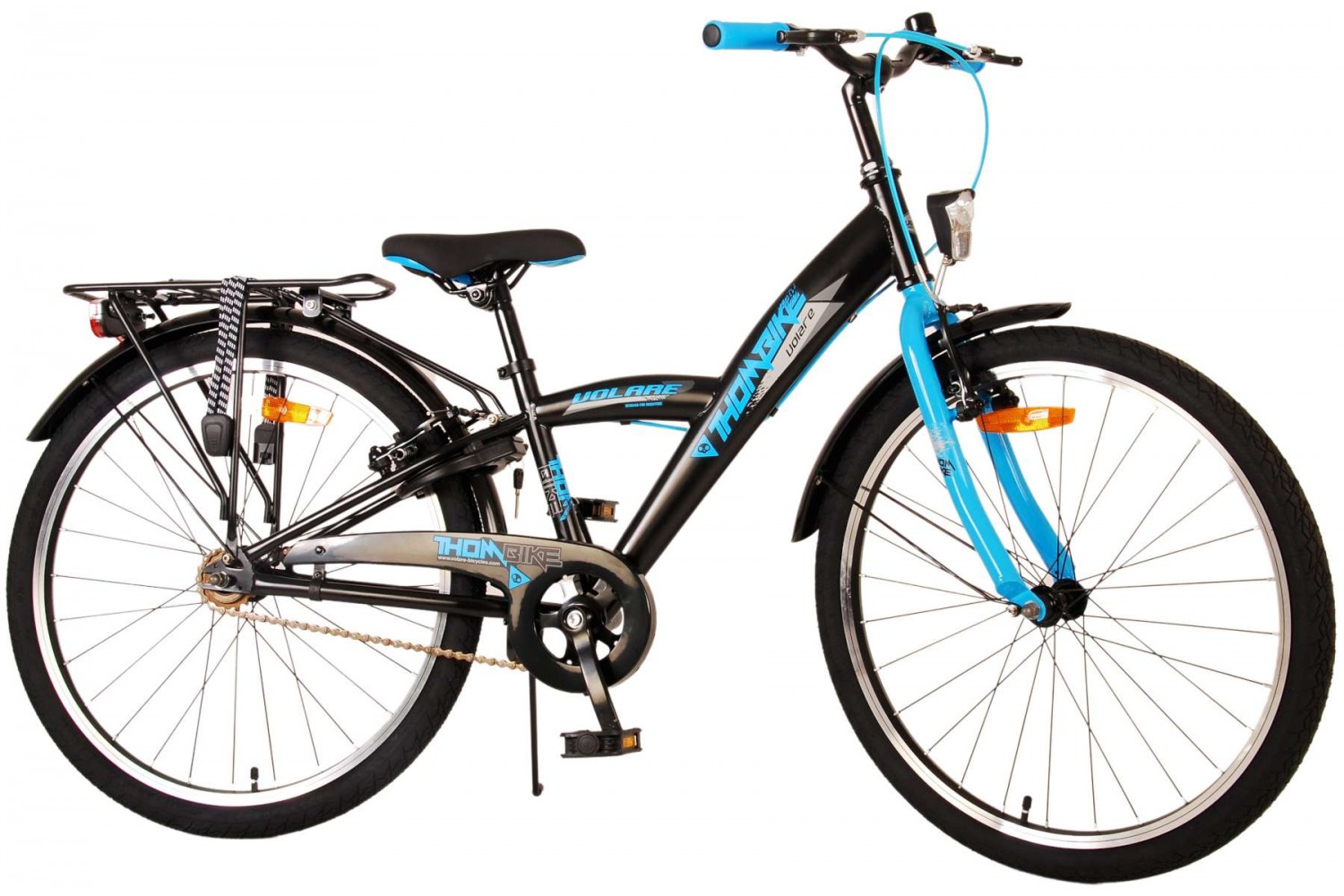 Volare Thombike Kinderfahrrad 24 Zoll Jungen Schwarz Blau | 2 Handbremsen