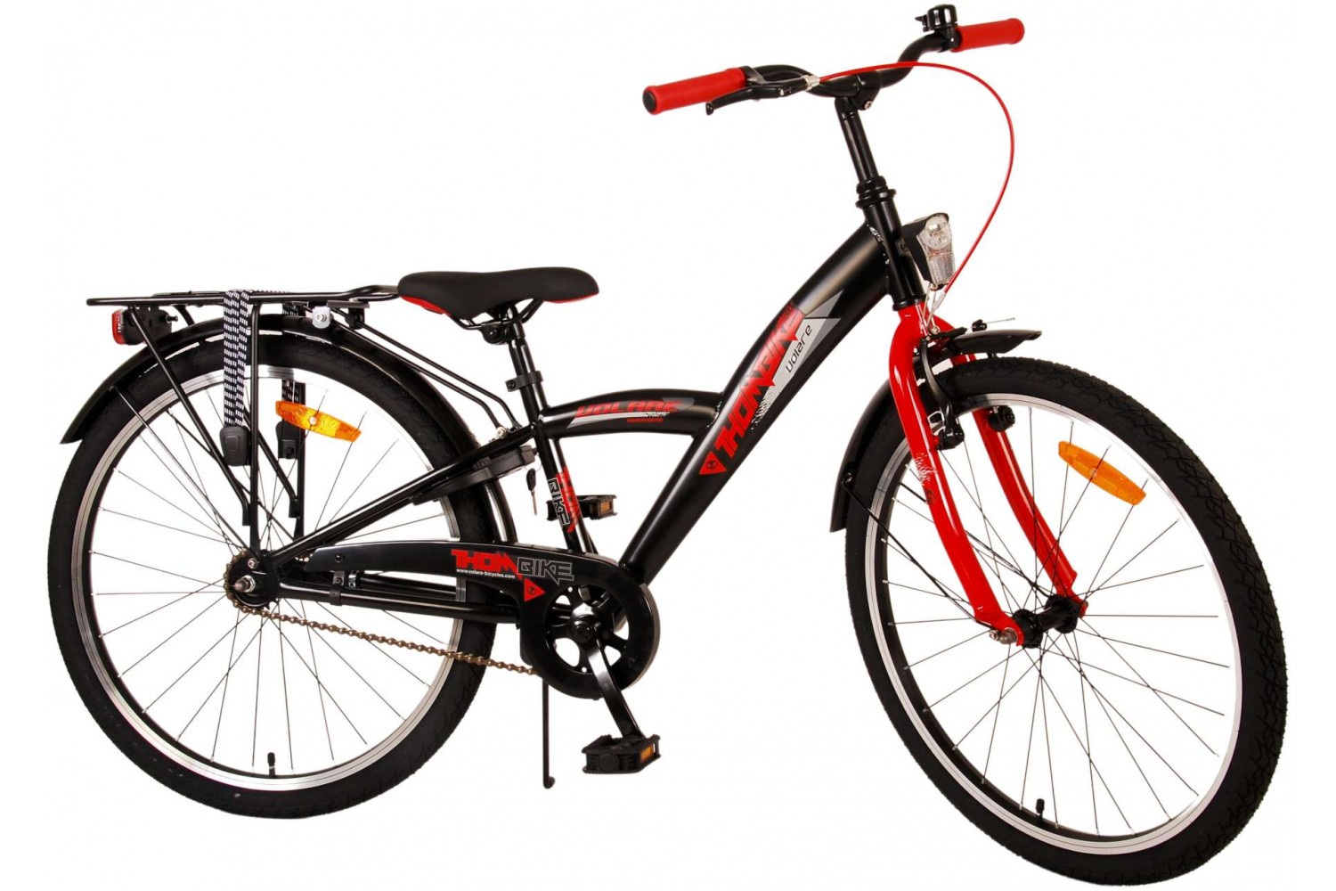 Volare Thombike Kinderfahrrad 24 Zoll Jungen Schwarz Rot