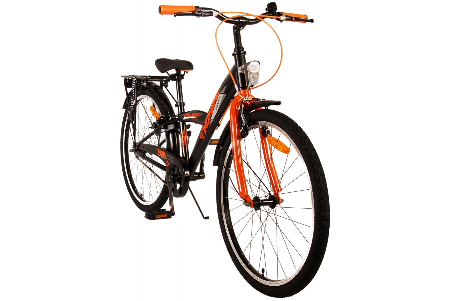 Volare Thombike Kinderfahrrad 24 Zoll Jungen Schwarz Orange | 2 Handbremsen