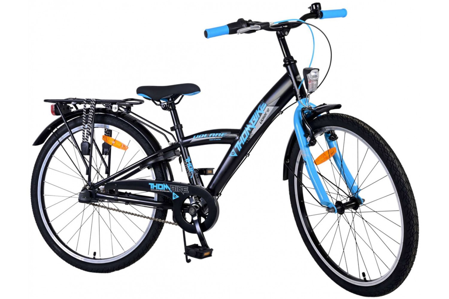 Volare Thombike 3V Jungenfahrrad 24 Zoll Schwarz Blau