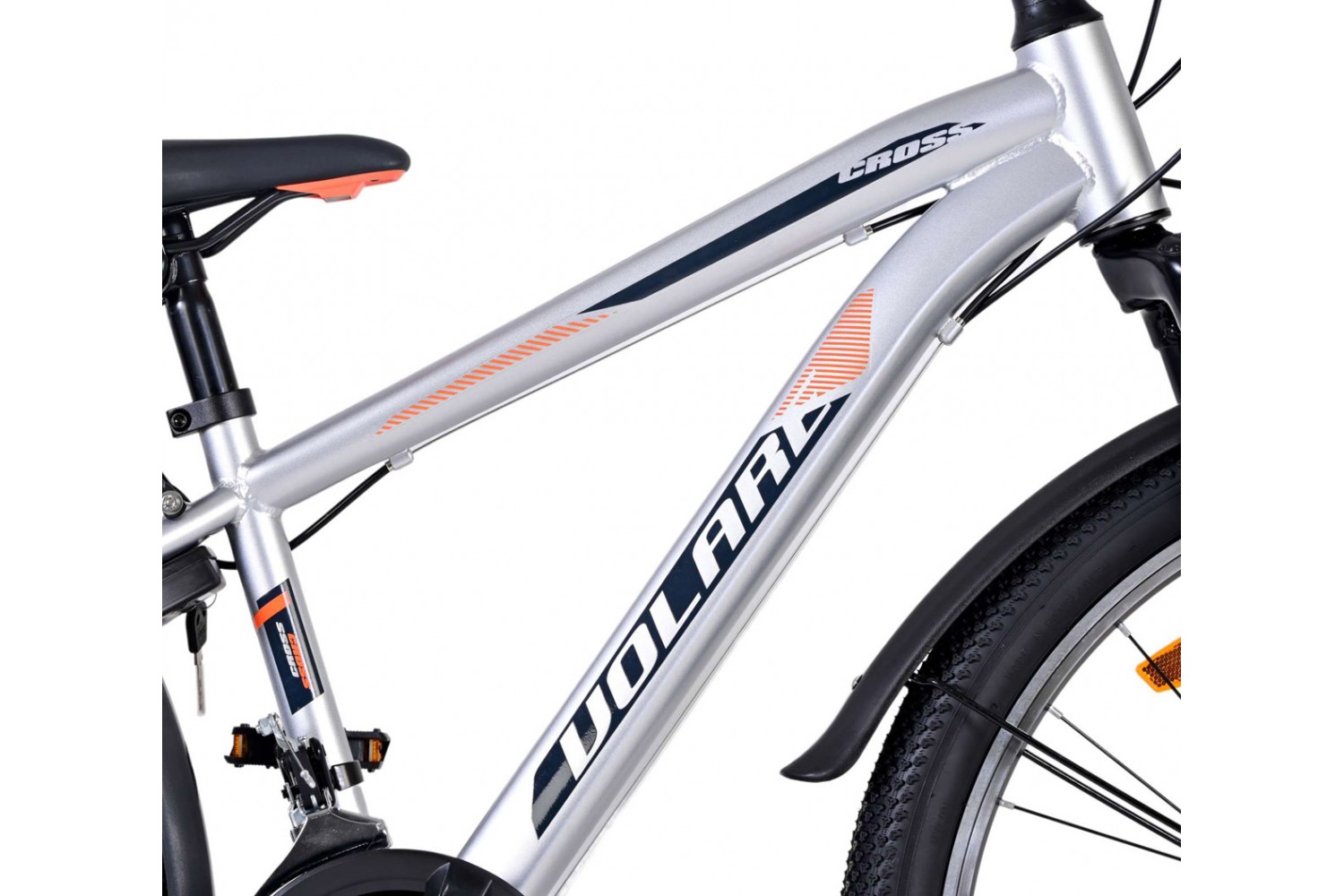 Volare Cross Jungenfahrrad 24 Zoll Silber 18 Gänge