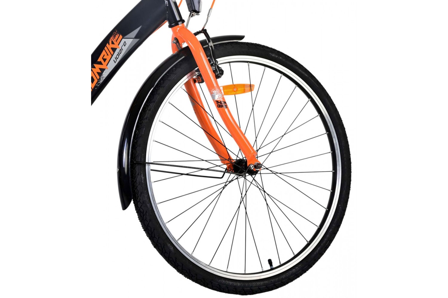 Volare Thombike Kinderfahrrad 26 Zoll Jungen Schwarz Orange | 2 Handbremsen