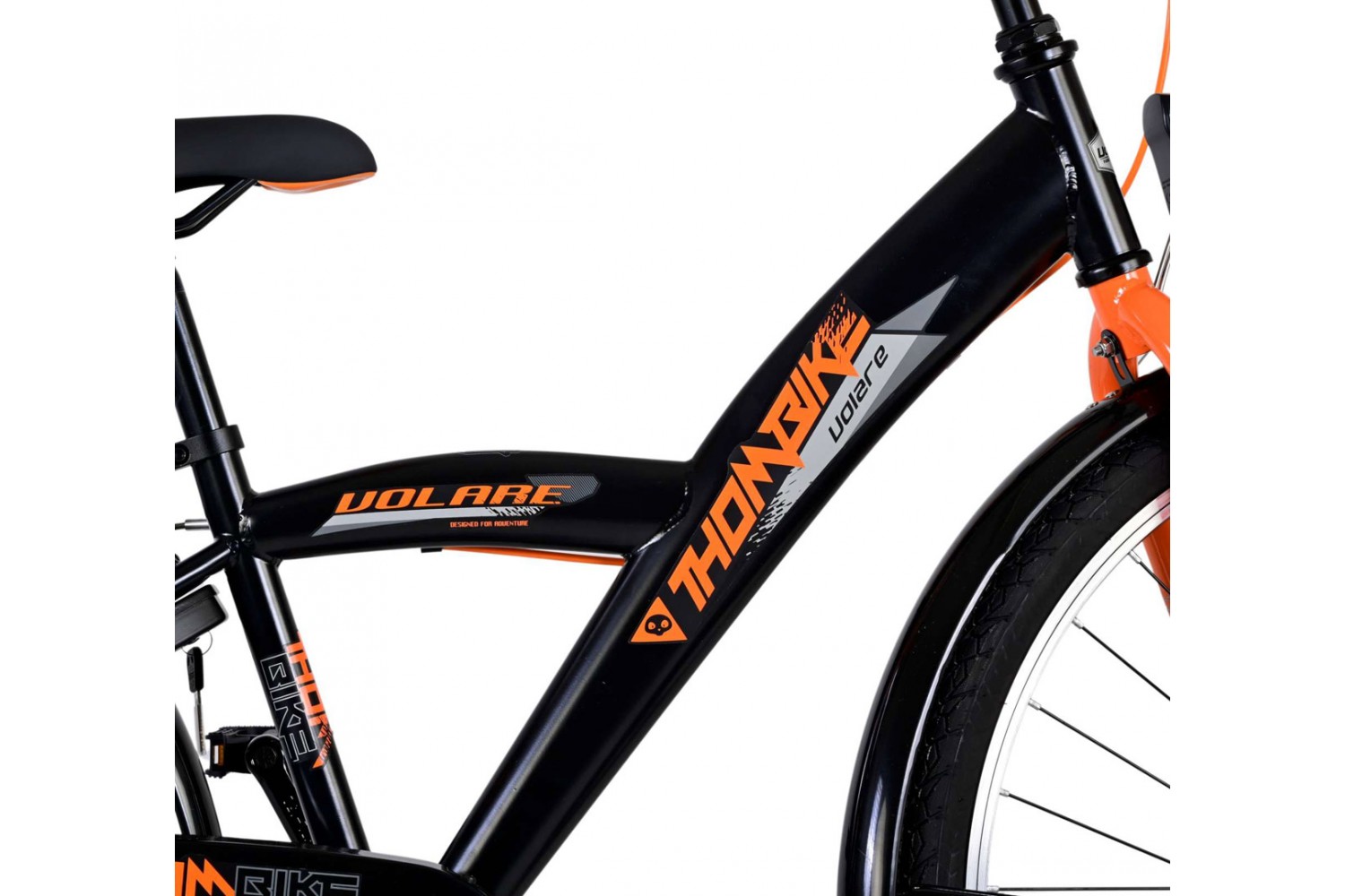 Volare Thombike Kinderfahrrad 26 Zoll Jungen Schwarz Orange | 2 Handbremsen