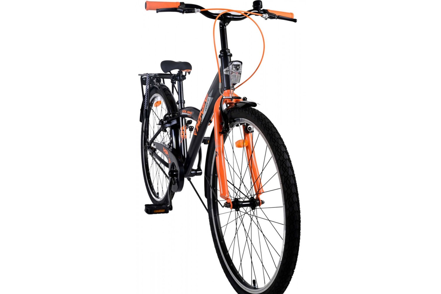 Volare Thombike Kinderfahrrad 26 Zoll Jungen Schwarz Orange | 2 Handbremsen