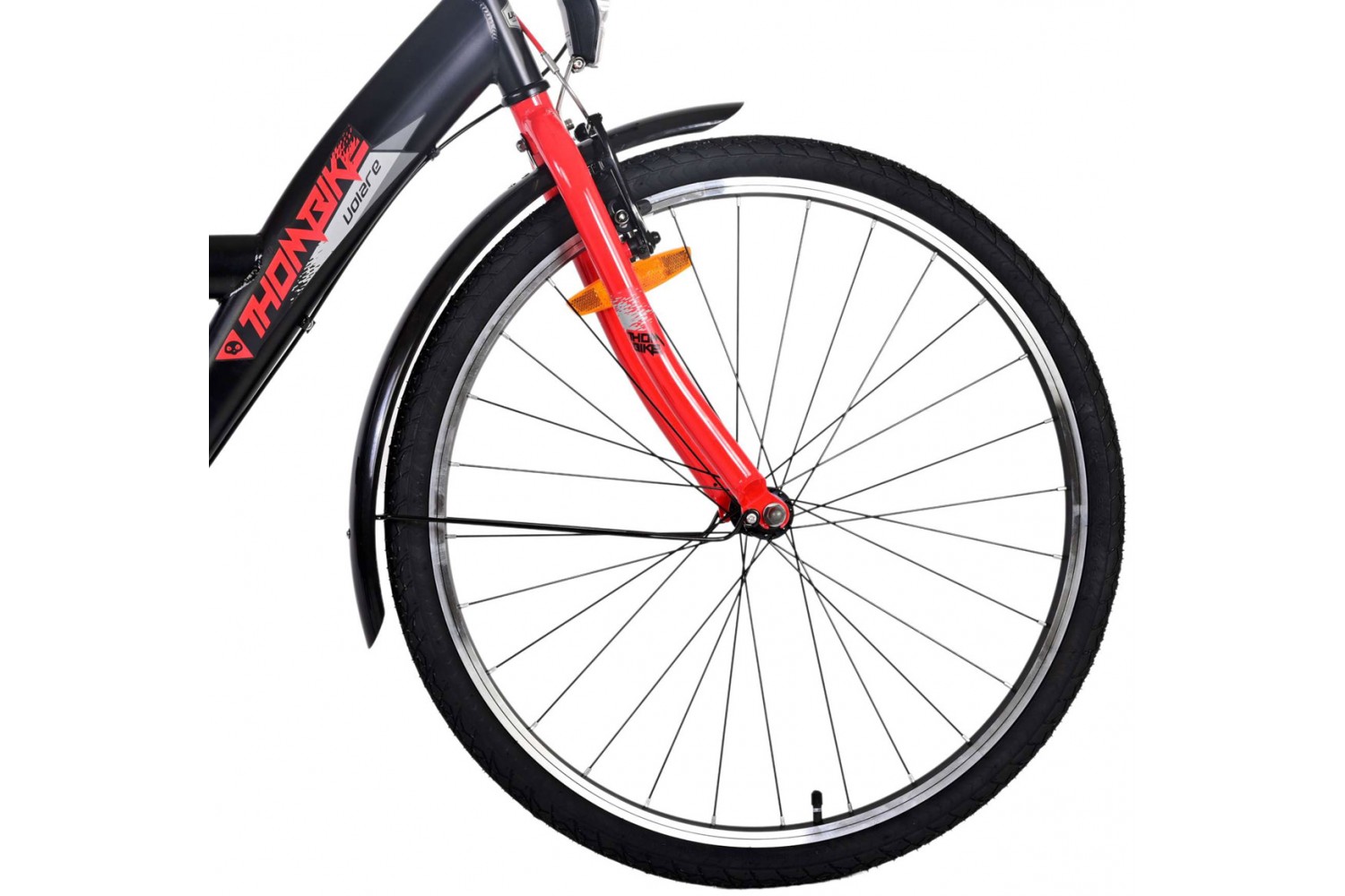 Volare Thombike 3V Jungenfahrrad 26 Zoll Schwarz Rot