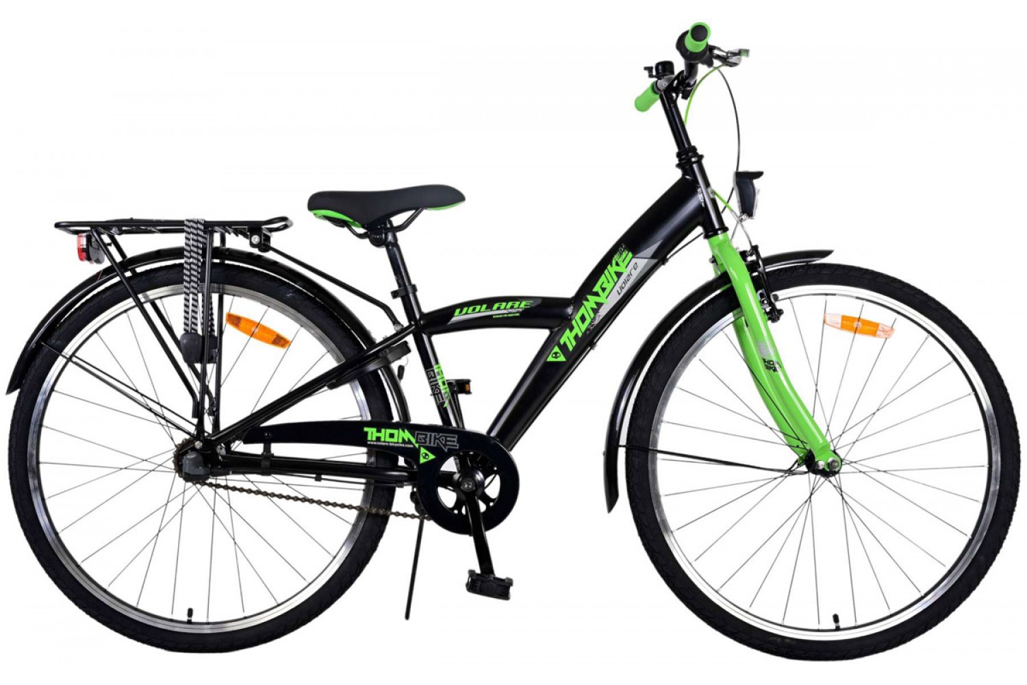 Volare Thombike 3V Jungenfahrrad 26 Zoll Schwarz Grün