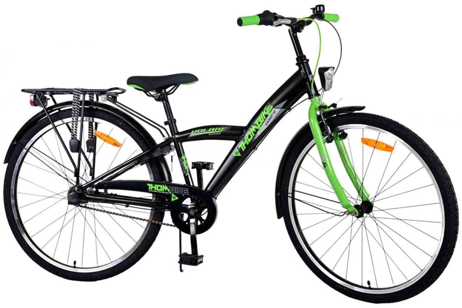 Volare Thombike 3V Jungenfahrrad 26 Zoll Schwarz Grün