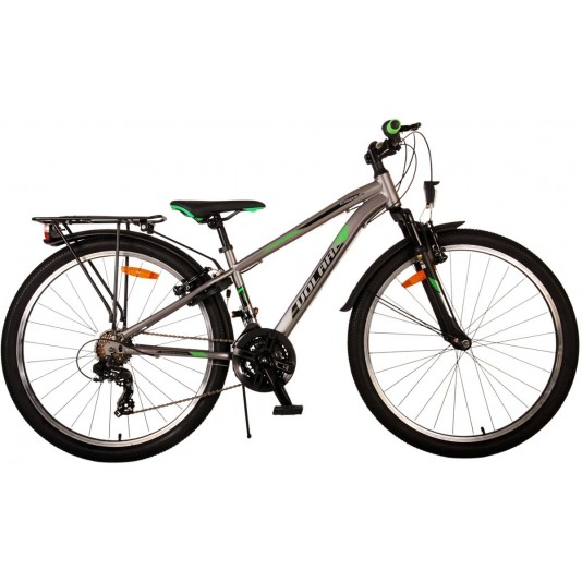 Volare Cross Jungenfahrrad 26 Zoll Grau 18 Gänge | 2 Handbremsen (keine Rücktrittbremse)