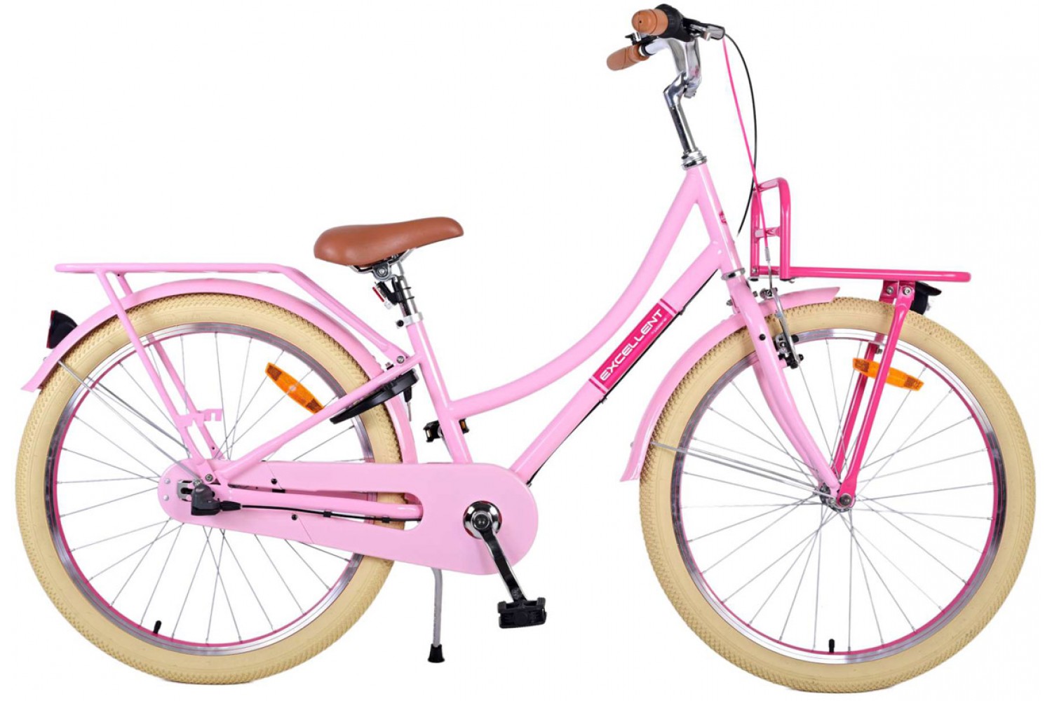 Volare Excellent 3V Mädchenfahrrad 24 Zoll Pink